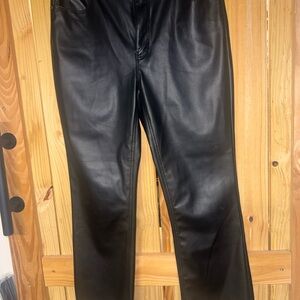 Zara Midnight Black Leather Pants